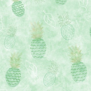 Pineapple, Pineapples, Tropical, Green, Beach, Fruit, Summer, Spring, Kitchen, JG Anchor Designs by Jenn Grey 
