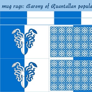 mug rugs: Barony of Ruantallan (SCA)