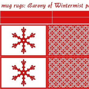 mug rugs: Barony of Wintermist (SCA)