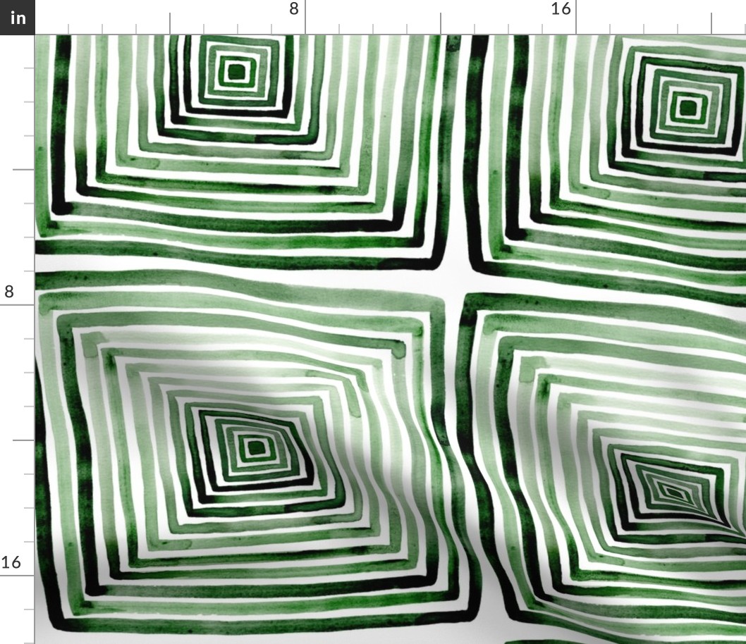 Green Concentric Squares