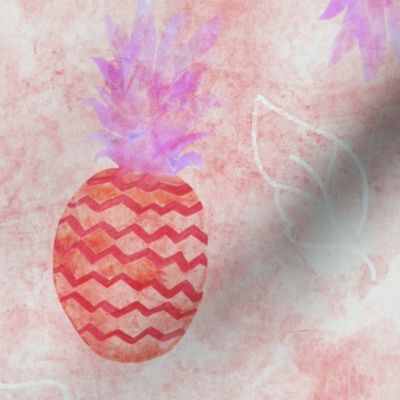Pineapples, Pineapple, Red, Pink, Purple, Tropical, Beach, Bright, Fruit, Summer, JG Anchor Designs
