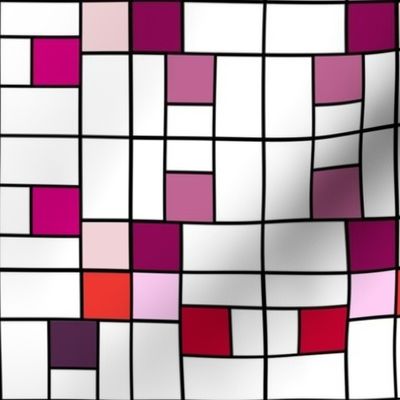 color block - red, pink, violet