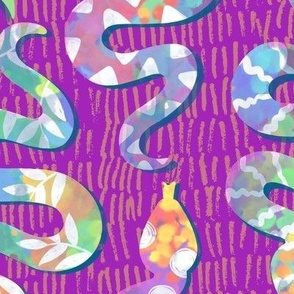 Rainbow Snakes-Purple - Large Scale
