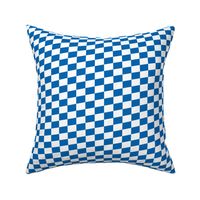 Oktoberfest Bavarian Beer House Blue and White Small Diagonal Diamond Pattern