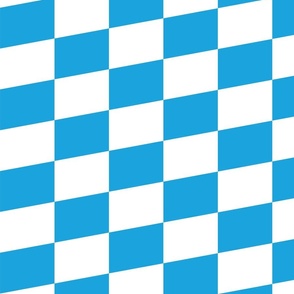 Oktoberfest Bavarian Beer Festival Blue and White Large Diagonal Diamond Pattern