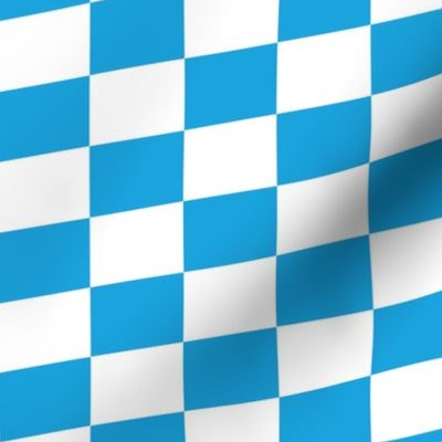 Oktoberfest Bavarian Beer Festival Blue and White Medium Diagonal Diamond Pattern