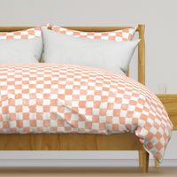Jumbo Scale Coral BlushOrganic Watercolor checkerboard pattern - for large scale soft furnishings, teenage rooms, airy and fresh rooms.  For bed linen, table linen, curtains and more.