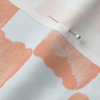 Jumbo Scale Coral BlushOrganic Watercolor checkerboard pattern - for large scale soft furnishings, teenage rooms, airy and fresh rooms.  For bed linen, table linen, curtains and more.