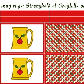 mug rugs: Stronghold of Greyfells (SCA)