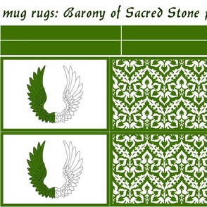 mug rugs: Barony of Sacred Stone (SCA)