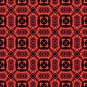 Red black star cross block