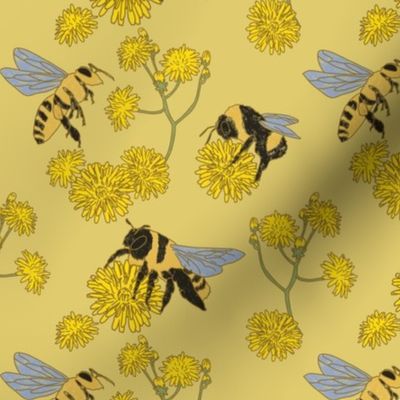 Bee Danny Lion MEDIUM 6x6 - honey yellow
