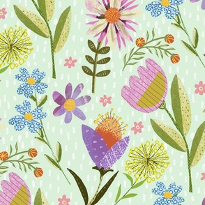 Cottage Flowers -XL