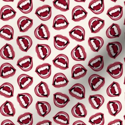 (small scale) Vampire Teeth - Vampire Lips - cream - LAD22
