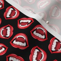 (small scale) Vampire Teeth - Vampire Lips - black - LAD22