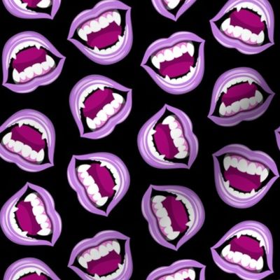 Vampire Teeth - Vampire Lips - purple/black - LAD22