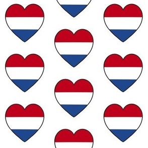 Dutch flag hearts