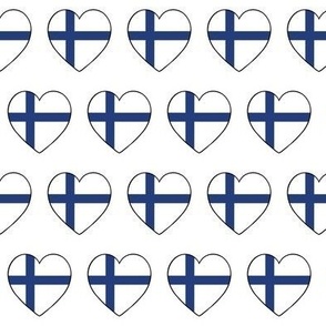 Finnish flag hearts