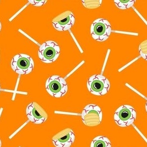 Halloween Eyeball Cake Pops - orange - LAD22