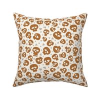 skulls and hearts - Halloween skulls - golden - LAD22 