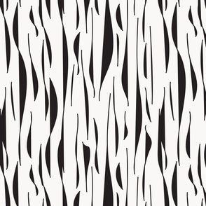 Monochrome abstract wavy spots pattern