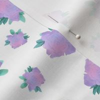 Wild tenderness - hand drawn watercolor backyard flowers pattern design