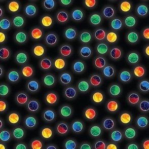 Glowing Paint Dots - Black Background