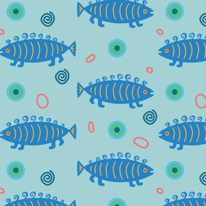 Fish seamless pattern. 