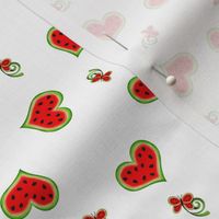 Watermelon Butterflies and Hearts
