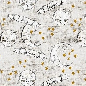 zodiac la luna gold stars small