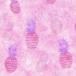 Pineapples, Pink, Purple, Tropical, Fruit, Beach, Watercolor, Summer, Spring, Girls, JG Anchor Designs