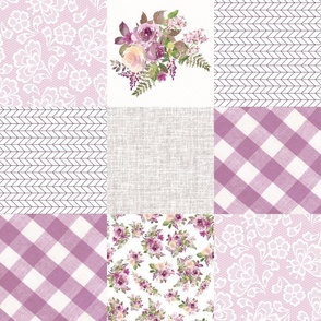 Lilac Cheater Quilt Top