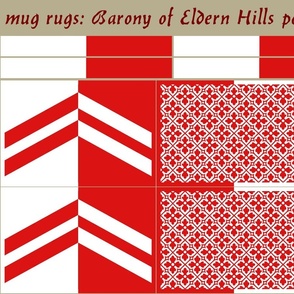 mug rugs: Barony of the Eldern Hills (SCA)