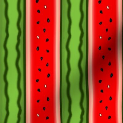 Watermelon Stripes and Seeds
