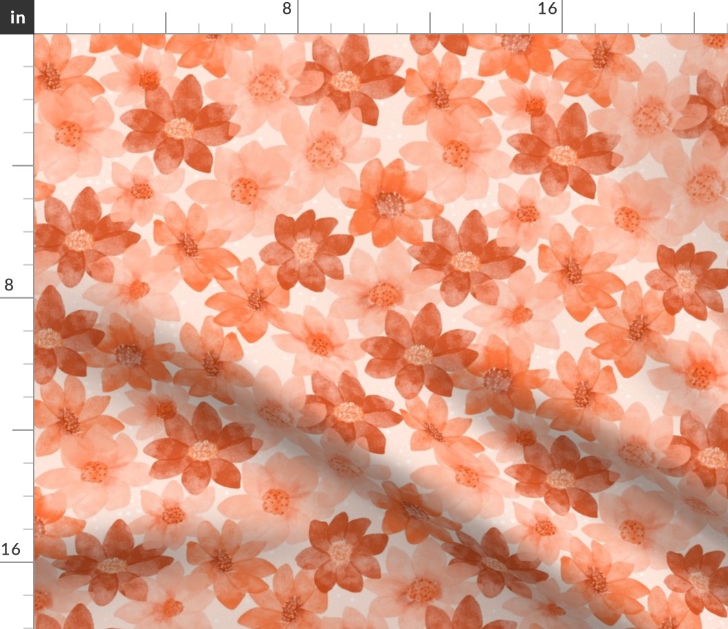 Peach Monotone Floral (Medium)