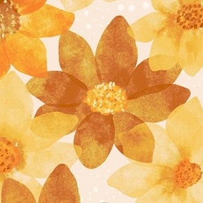 Amber Monotone Floral (Large)