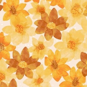 Amber Monotone Floral (Medium)