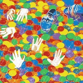 Diving in the Balls Pit - Wax crayons