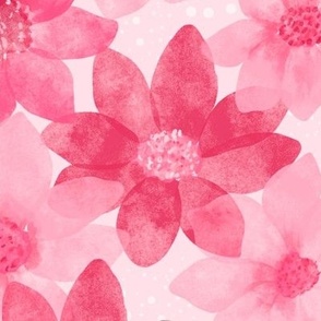 Pink Monotone Floral (Large)