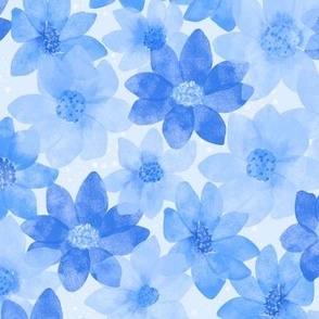 Blue Monotone Floral (Medium)