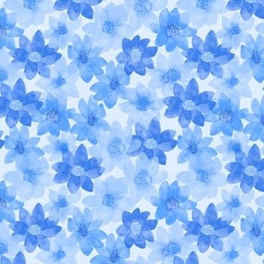 Blue Monotone Floral (Small)