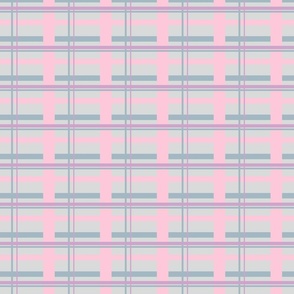 Y2K Geometric Plaid Pastel