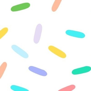 Rainbow Sprinkles on White by Angel Gerardo - Jumbo Scale