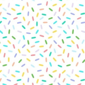Rainbow Sprinkles on White by Angel Gerardo - Small Scale