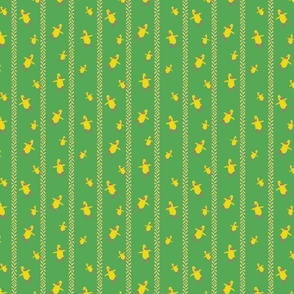 Childrens_novelty_geometric_shapes_with_ducks_patterns_green_stock