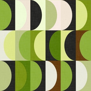 Mid Century Modern Shapes - Abstract Avocado / Large