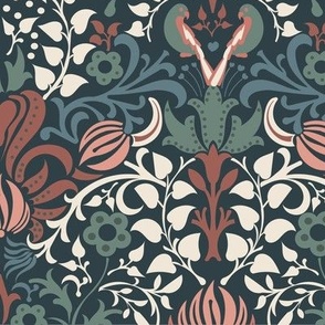 Love birds William Morris Arts and Crafts inspired ruthnijsten