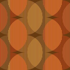 Large scale • Orange, yellow and brown geometric waves