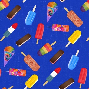 Ice Cream Novelties -  Large Scale - Textured Background