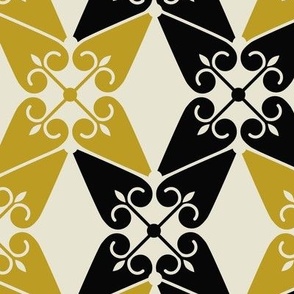 Decorate Swirls - yellow, black